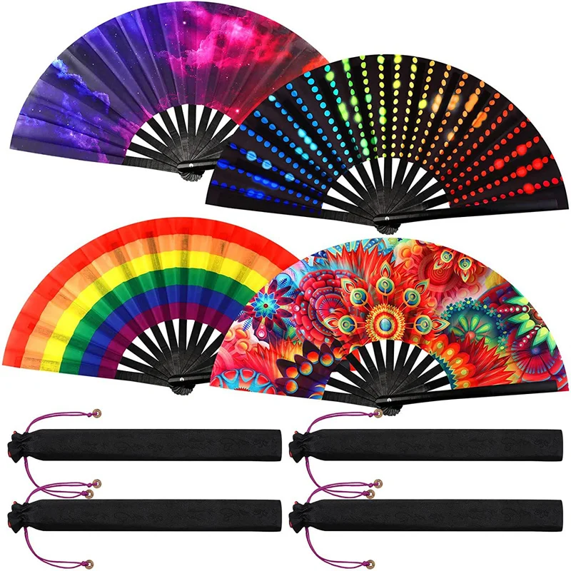Chinese Folding Hand Fan Crafts Gifts Wedding Dance Hand Fan Festival Party Colorful Rainbow Skeleton Hand Fan Party Decoration
Chinese Folding Hand Fan Crafts Gifts Wedding Dance Hand Fan Festival Party Colorful Rainbow Skeleton Hand Fan Party Decoration