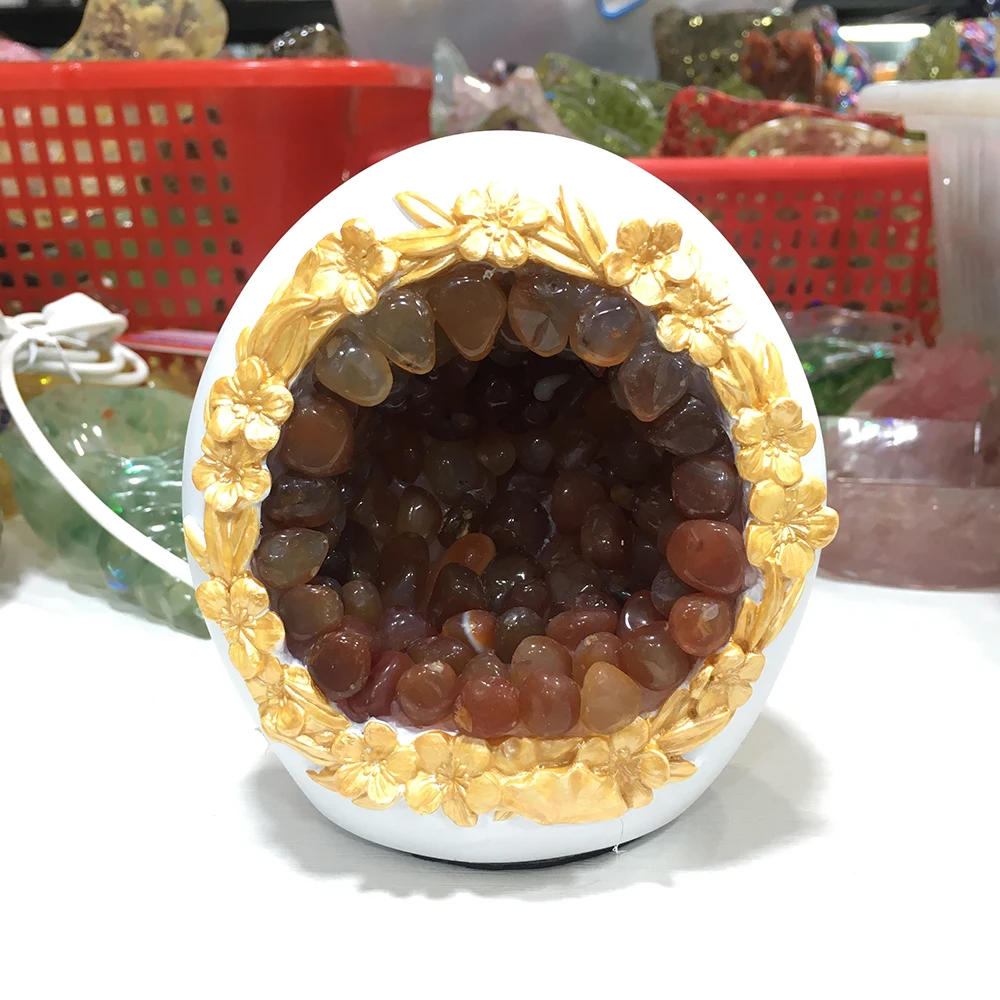 1pc Natural Crystal Healing Crystal Cluster Egg-shaped Lace Holiday Night Light Home Decorations Bedroom Bedside Night Light
1pc Natural Crystal Healing Crystal Cluster Egg-shaped Lace Holiday Night Light Home Decorations Bedroom Bedside Night Light