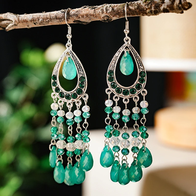 Vintage Temperament Purple Crystal Water Drop Earrings for Women Ethnic Long Handmade Dangle Earring Female Jewelry 5 Mallzona Se94f501167d045c586e096fee7af62e16 Vintage Temperament Purple Crystal Water Drop Earrings for Women Ethnic Long Handmade Dangle Earring Female Jewelry Mallzona