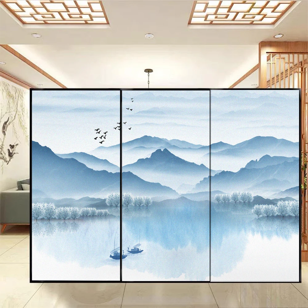 PVC Window Privacy Film Ink Landscape Painting Pattern Frosted Glass Door Film Non-Glue Electrostatic Sun Blocking Window Film
PVC Window Privacy Film Ink Landscape Painting Pattern Frosted Glass Door Film Non-Glue Electrostatic Sun Blocking Window Film