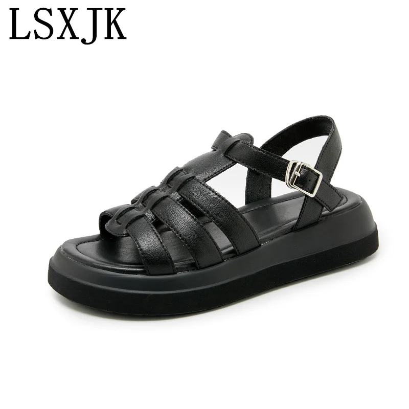 LSXJK One Word Buckle Thick Bottom Cage Shoes Women 2022 Summer New Leather Women's Sandals All-Match Casual Woven Beach Shoes
LSXJK One Word Buckle Thick Bottom Cage Shoes Women 2022 Summer New Leather Women's Sandals All-Match Casual Woven Beach Shoes