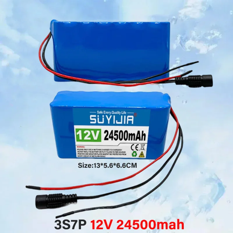 SUYIJIA 18650 Battery 3S7P 12V 24500mAh Rechargeable Physical Battery for Smart Robot Industrial Instrument Scooter Built-in BMS
SUYIJIA 18650 Battery 3S7P 12V 24500mAh Rechargeable Physical Battery for Smart Robot Industrial Instrument Scooter Built-in BMS