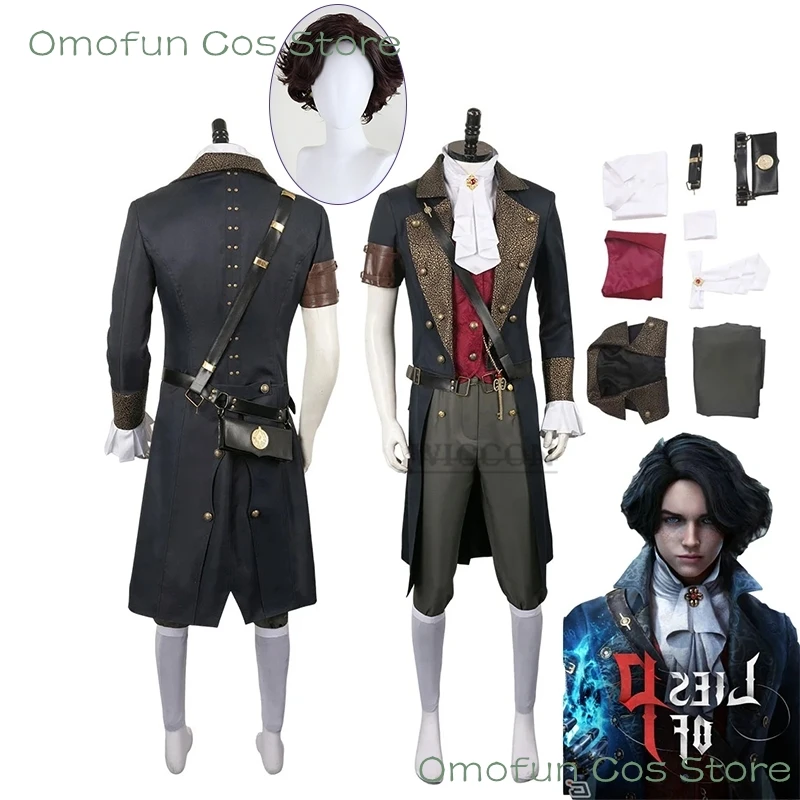 Game Lies Of P cos Fantasia Costume Male Disguise Adult Men Uniform Jacket Pants Role Play Outfit Halloween Carnival Suit wig
Game Lies Of P cos Fantasia Costume Male Disguise Adult Men Uniform Jacket Pants Role Play Outfit Halloween Carnival Suit wig