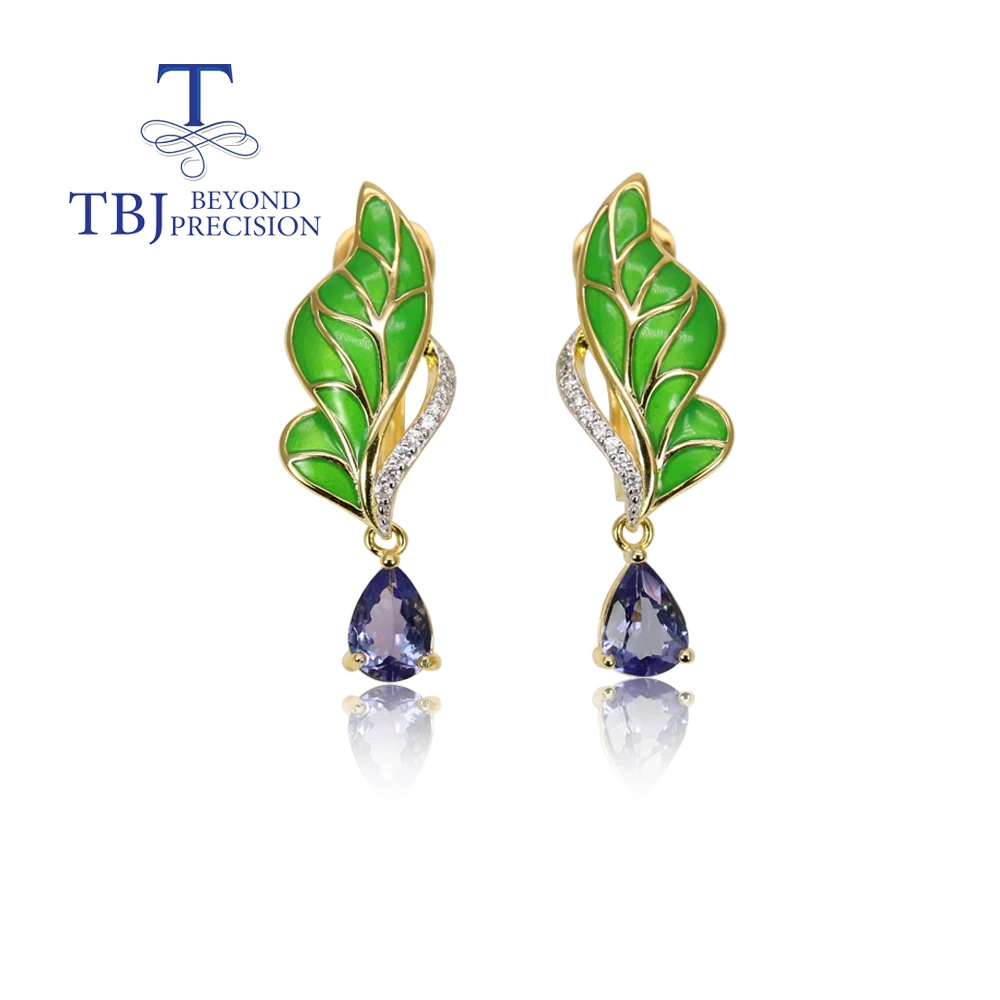 Unique natural blue Tanzanite lotus leaf shape design female earrings 925 sterling silver fashion fine jewelry anniversary gift
Unique natural blue Tanzanite lotus leaf shape design female earrings 925 sterling silver fashion fine jewelry anniversary gift