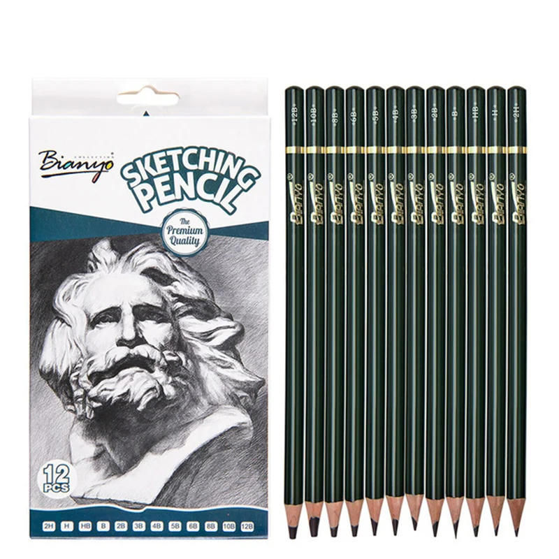 12Pieces/Box Sketch Drawing Pencil Set 2H-12B. Suitable For Painting, Drawing, Sketching. Art Supplies
12Pieces/Box Sketch Drawing Pencil Set 2H-12B. Suitable For Painting, Drawing, Sketching. Art Supplies