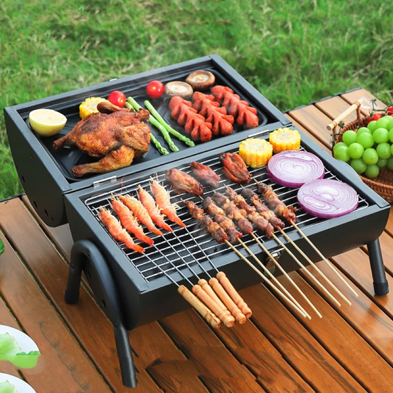 Outdoor Camping Grill Portable Charcoal Stove Home Round Grill Versatile Cooking Portable Double-sided Large-Area Grill
Outdoor Camping Grill Portable Charcoal Stove Home Round Grill Versatile Cooking Portable Double-sided Large-Area Grill
