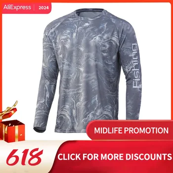 As Camisas de Verão Perfeitas para Homens: Design Luminoso 3D, Conforto e Estilo 4 Men's Shirt UV Protection Outdoor Sports Crewneck Tops,Running Sun T-Shirts UPF50+ Men's Long Sleeve Fishing Shirt - Breathable