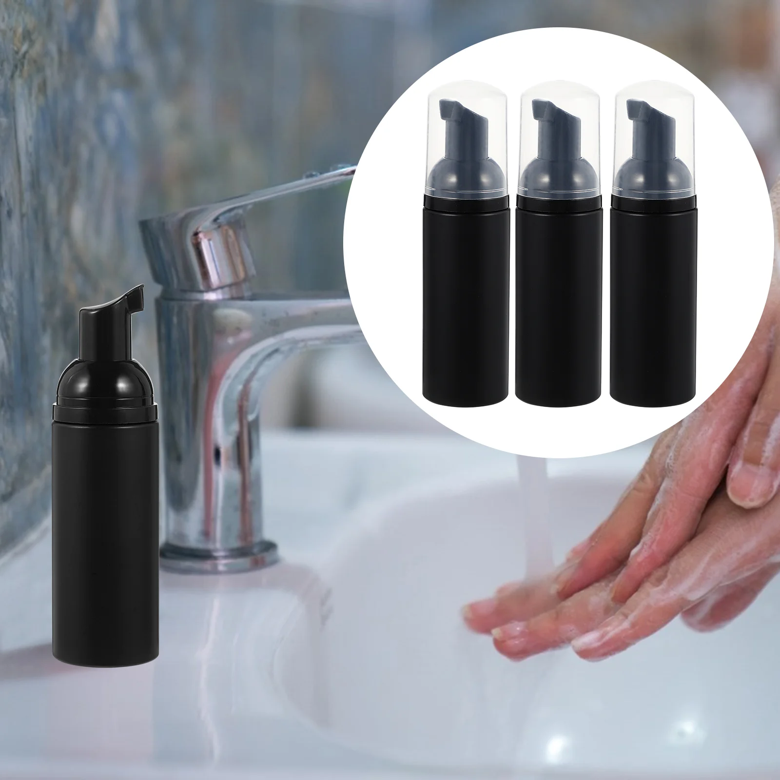 

3 Pcs Bubble Bottle Lash Shampoo Bottles Foaming Pump Travel Dispenser Mini Hand Soap Empty Detergent Size