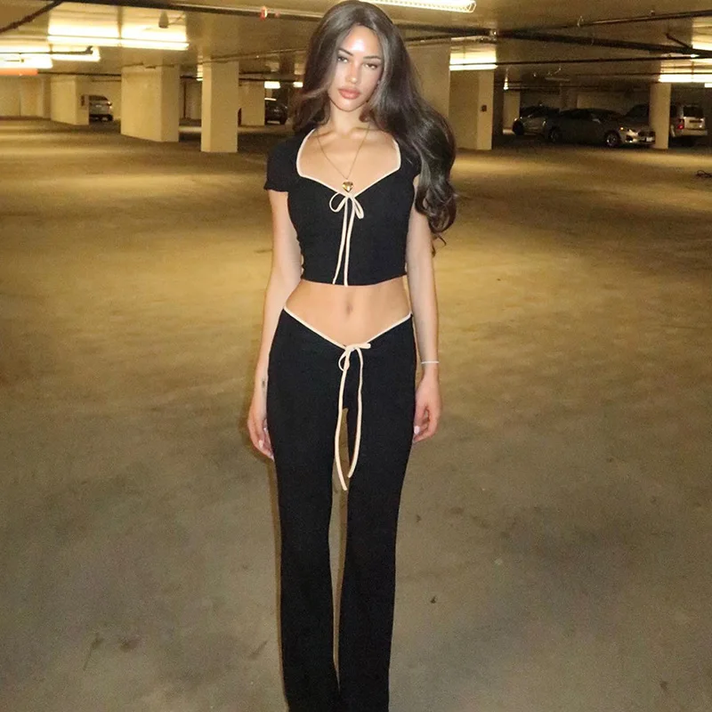 Matching Sexy Casual Set Elegant 2 Piece Sets Outfits Tracksuit 2023 Fashion Ladies Summer Black T Shirt Women Two Piece Set
Matching Sexy Casual Set Elegant 2 Piece Sets Outfits Tracksuit 2023 Fashion Ladies Summer Black T Shirt Women Two Piece Set