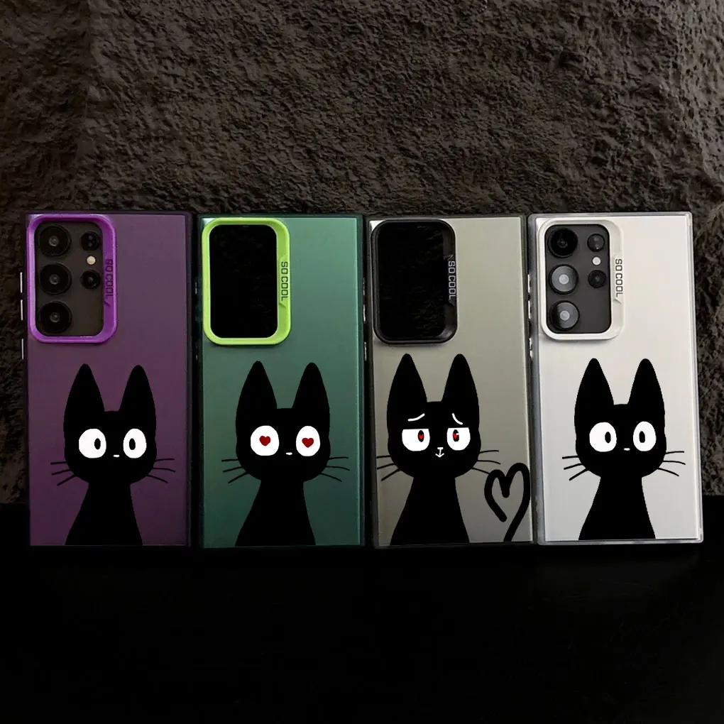 Cute Cat S25 Case For Samsung S25 S24 Ultra Carcasa Black Cats For Galaxy S23 S22 S21 FE S20 Ultra Plus Shockproof Phone Cover Cute Cat S25 Case For Samsung S25 S24 Ultra Carcasa Black Cats For Galaxy S23 S22 S21 FE S20 Ultra Plus Shockproof Phone Cover