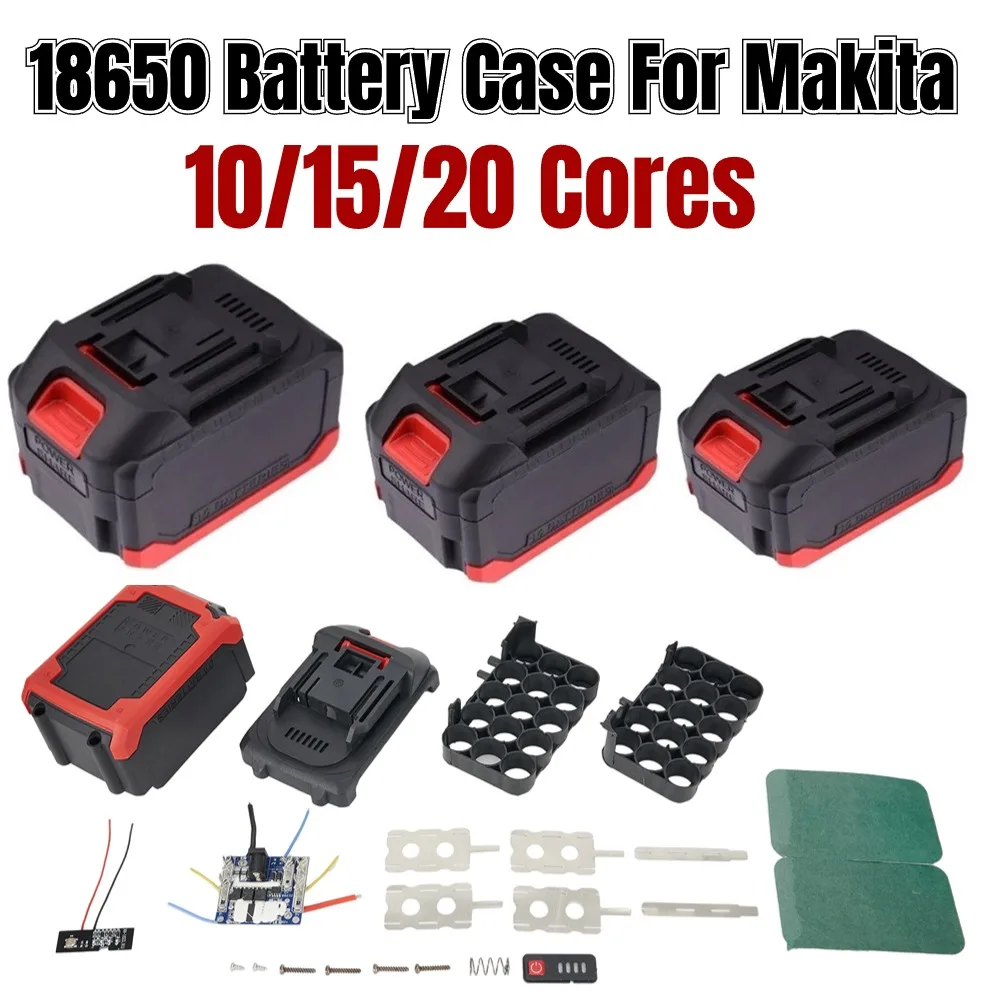 Plastic 18650 Li-ion Battery Case Storage Box Shell For Makita Power Tools 21V Single Cell Charging Voltage Parts 10/15/20 Cores
Plastic 18650 Li-ion Battery Case Storage Box Shell For Makita Power Tools 21V Single Cell Charging Voltage Parts 10/15/20 Cores