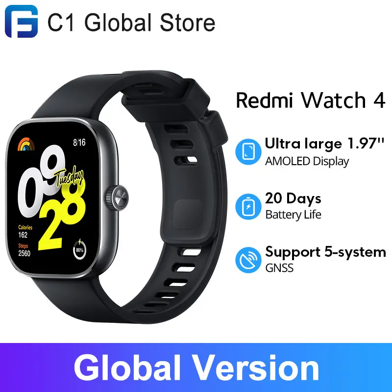 

Global Version Redmi Watch 4 Ultra Large 20 Days Battery Life Support 5-system GNSS 1.97'' AMOLED Display