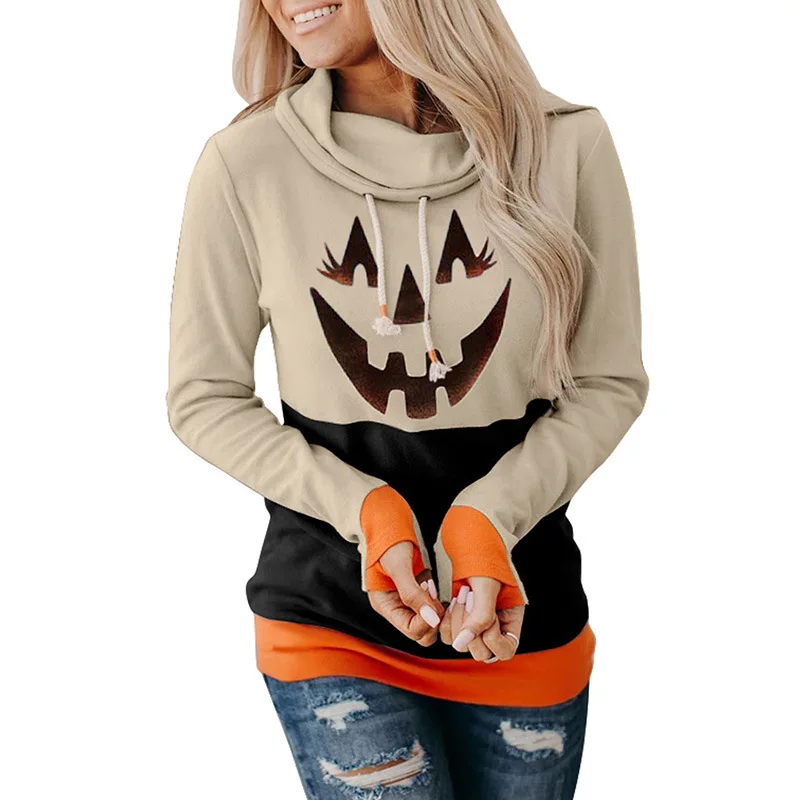 2023 Halloween Long sleeved Sweater for Women Christmas Cartoon Pattern Contrast High Neck Pullover for Women
2023 Halloween Long sleeved Sweater for Women Christmas Cartoon Pattern Contrast High Neck Pullover for Women
