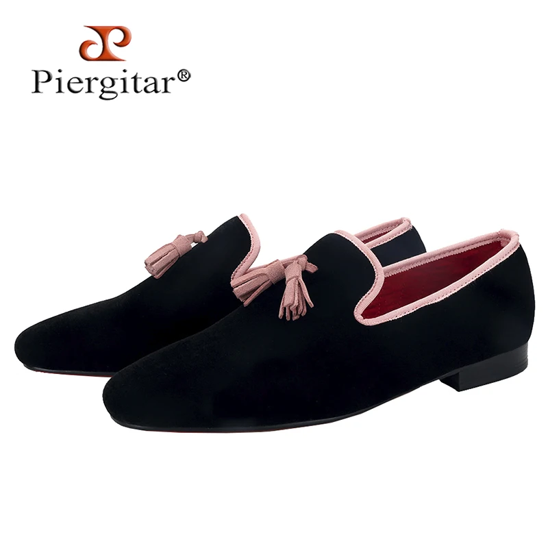 Piergitar 2023 Classic Black Velvet Slip-On Slippers Shoes Handmade Pink Suede Men's Loafers For Party And Wedding Plus Size
Piergitar 2023 Classic Black Velvet Slip-On Slippers Shoes Handmade Pink Suede Men's Loafers For Party And Wedding Plus Size