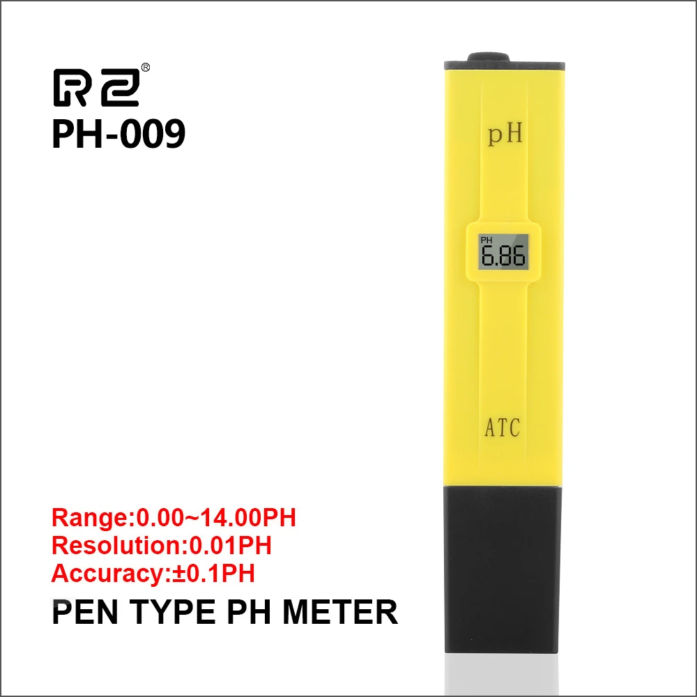 RZ Digital PH Meter Water Quality Food Soil Aquarium PH Meter Mini Portable Pen Tester Measure Range 0.00-14.00PH
RZ Digital PH Meter Water Quality Food Soil Aquarium PH Meter Mini Portable Pen Tester Measure Range 0.00-14.00PH