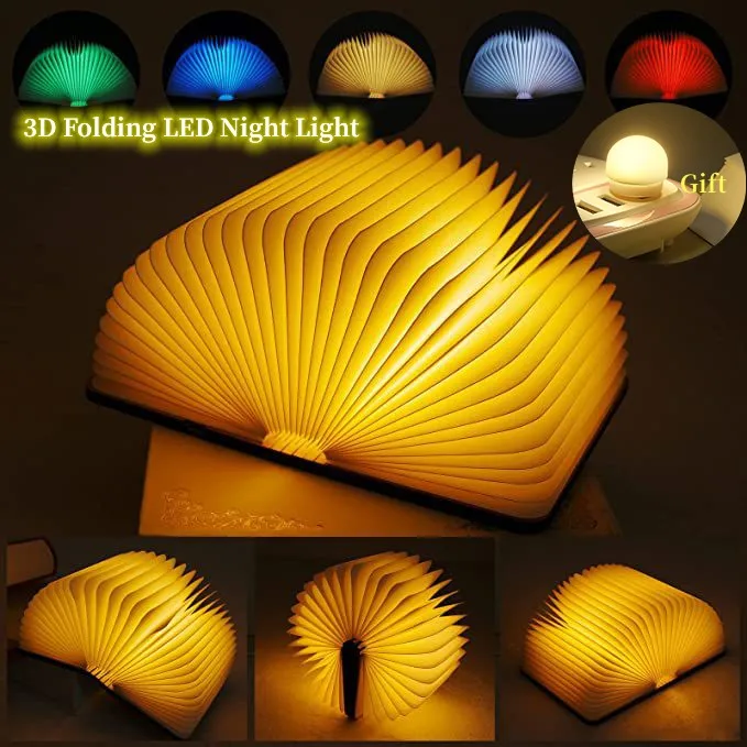 3D Folding Creative LED Night Light RGB Color USB Recharge Wooden Book Light Decor Bedroom Desk Table Lamp for Kid Brithday Gift
3D Folding Creative LED Night Light RGB Color USB Recharge Wooden Book Light Decor Bedroom Desk Table Lamp for Kid Brithday Gift