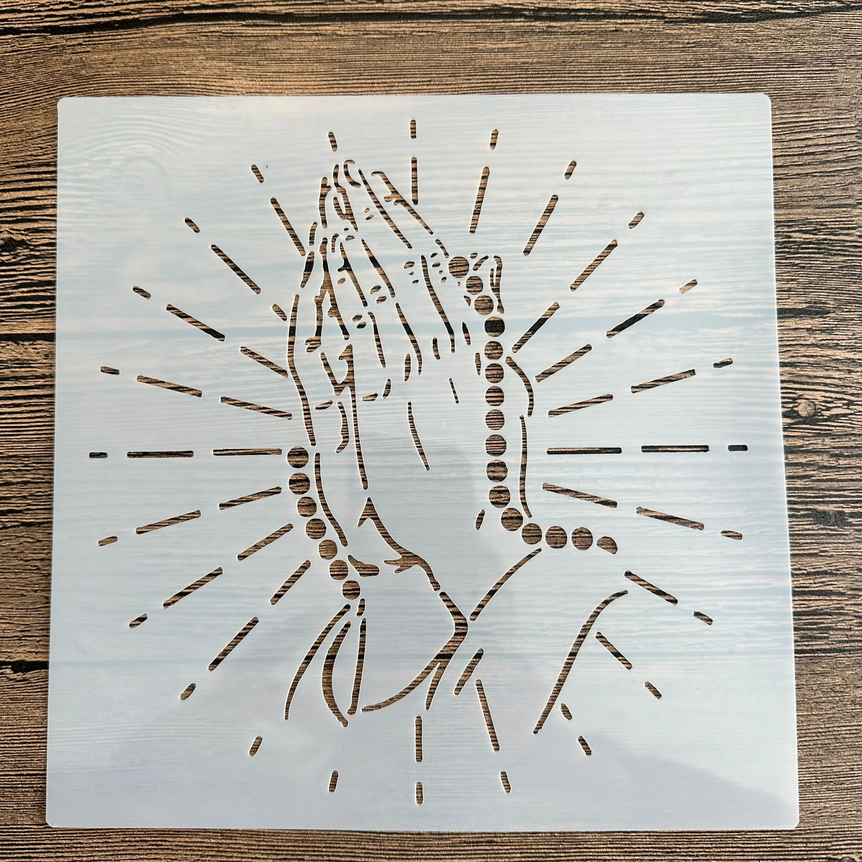 20 *20 cm DIY Buddha's hand print mold for painting stencils stamped photo album embossed paper card on wood, fabric, wall
20 *20 cm DIY Buddha's hand print mold for painting stencils stamped photo album embossed paper card on wood, fabric, wall
