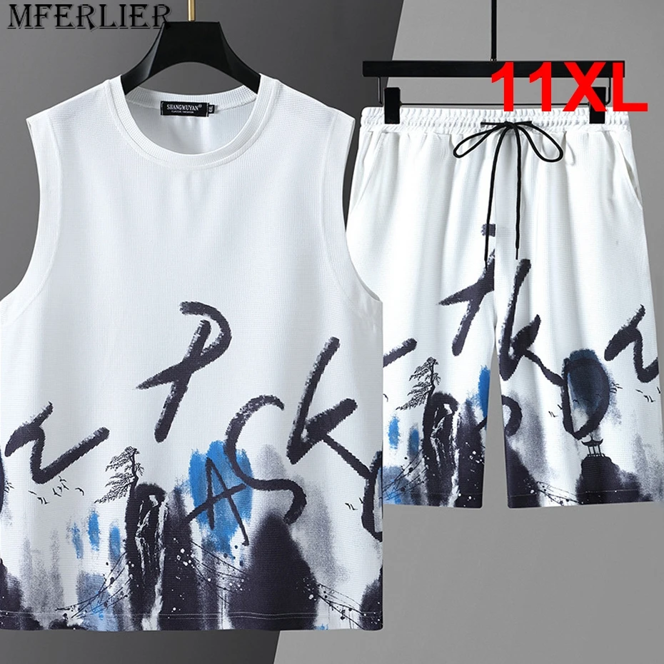 Summer Tracksuits Plus Size 11XL Men's Beach Sets Fashion Casual O-neck Tanks Tops Shorts Suits Male Running Sets Big Size 11XL
Summer Tracksuits Plus Size 11XL Men's Beach Sets Fashion Casual O-neck Tanks Tops Shorts Suits Male Running Sets Big Size 11XL