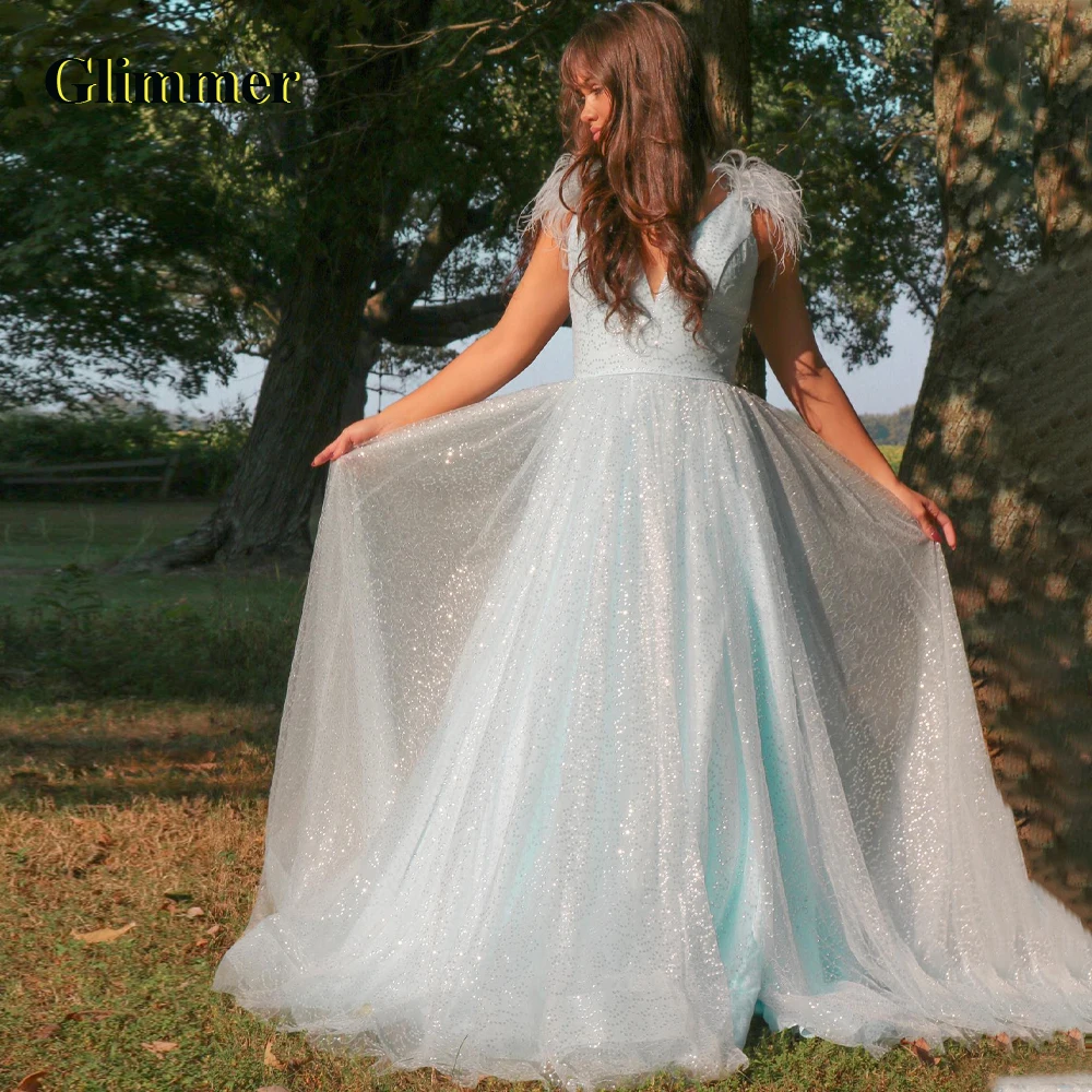 Glimmer Feathers V-Neck Glitter Evening Dresses Formal Prom Gowns Personalised Girl Arabic Fiesta De Noche Robe Ball Stretch
Glimmer Feathers V-Neck Glitter Evening Dresses Formal Prom Gowns Personalised Girl Arabic Fiesta De Noche Robe Ball Stretch