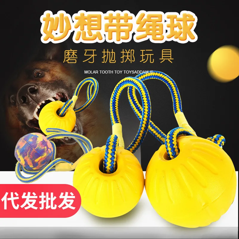 Dog Ball Toy with Rope Indestructible Interactive Dog Toy Pet Training Chew Toys Tooth Clean Solid Core EVA Elastic Ball for Dog
Dog Ball Toy with Rope Indestructible Interactive Dog Toy Pet Training Chew Toys Tooth Clean Solid Core EVA Elastic Ball for Dog
