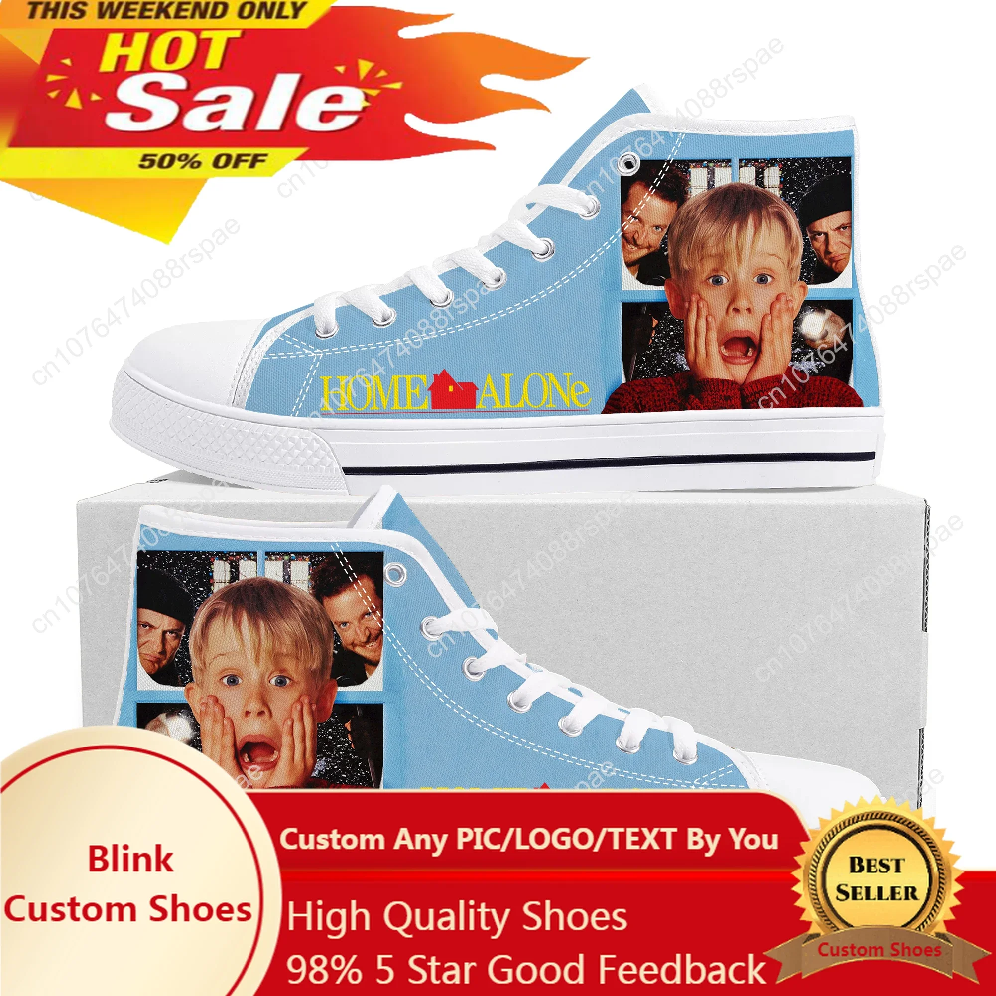 Home Alone High Top Sneakers Mens Womens Teenager Kevin High Quality Canvas Sneaker couple Casual Shoe Customize Shoes
Home Alone High Top Sneakers Mens Womens Teenager Kevin High Quality Canvas Sneaker couple Casual Shoe Customize Shoes