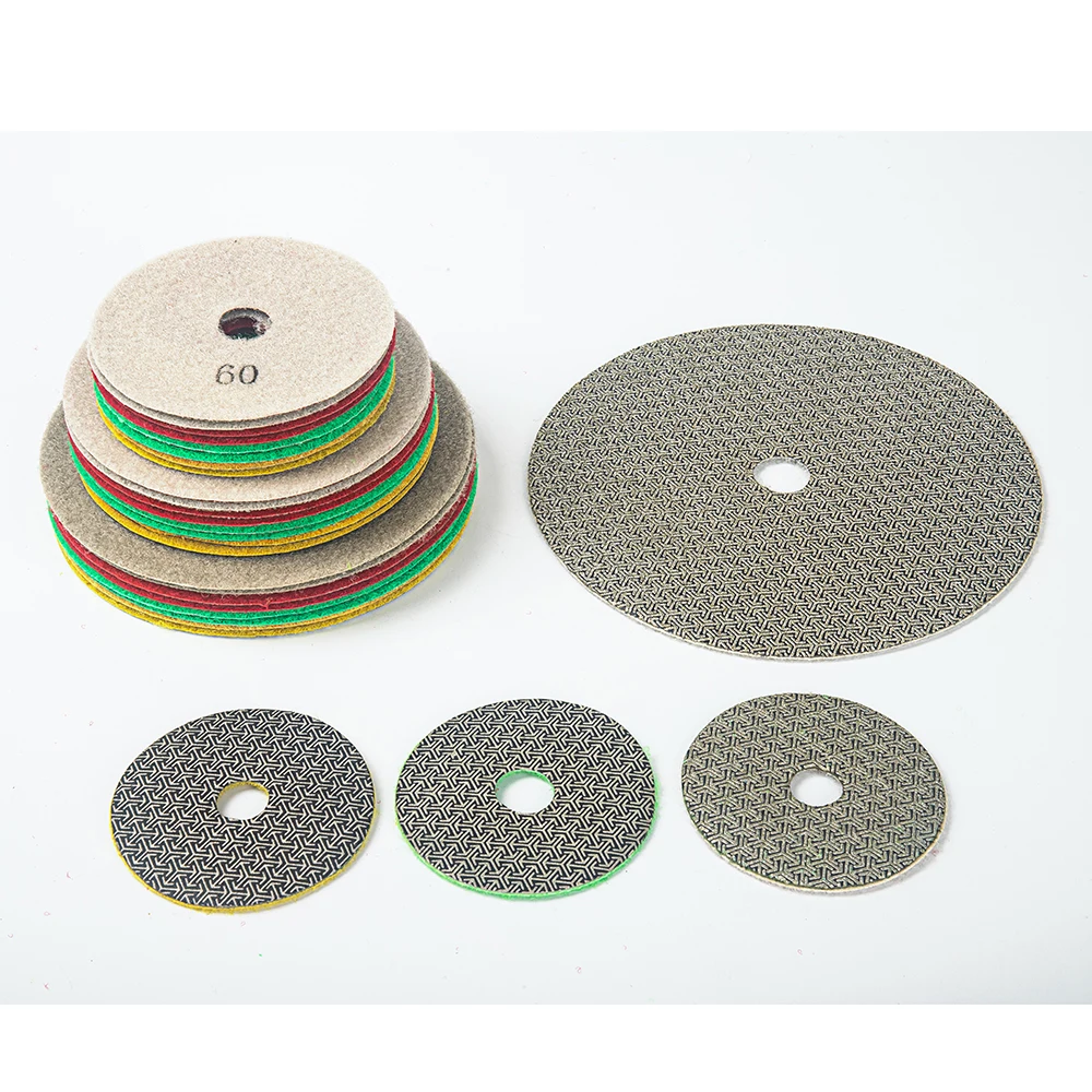 

4“100mm Abrasive Metal Grinding Soft Disc Diamond Electroplated Polishing Pad For Concrete Granite Marble Stone Sanding