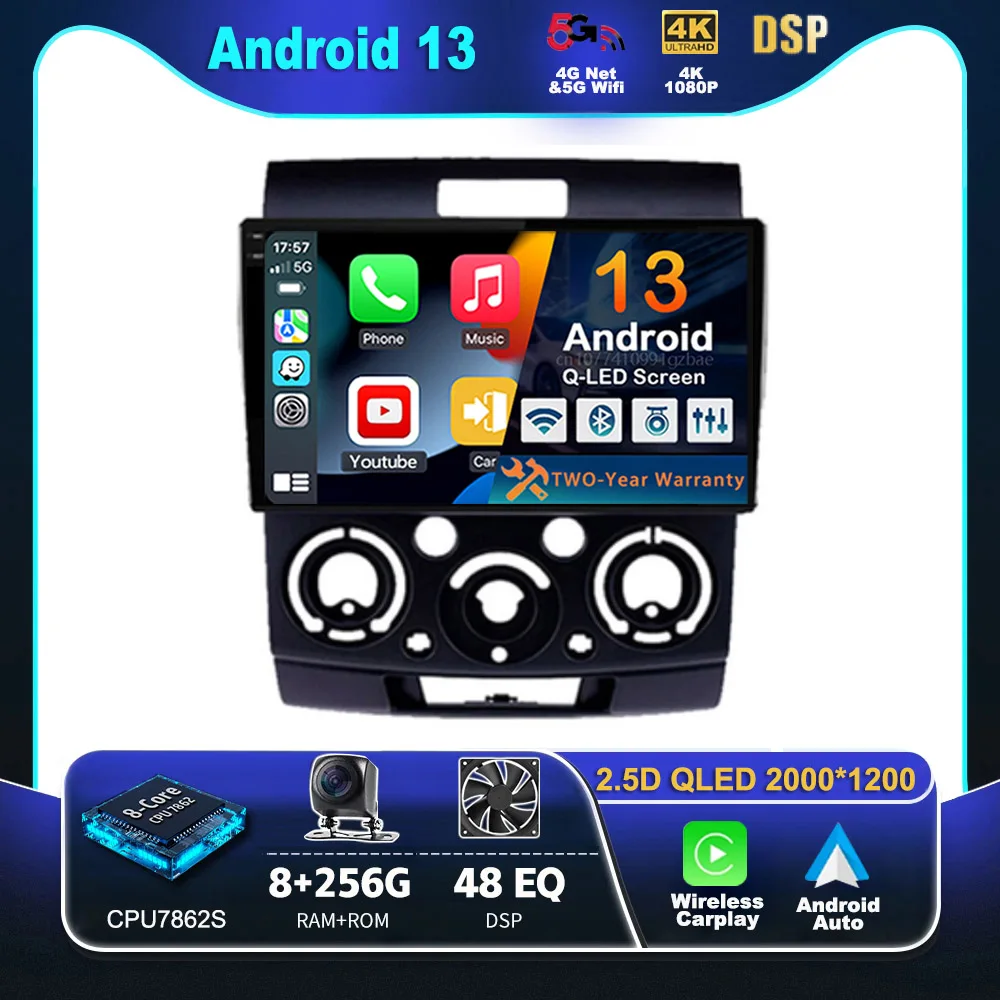 Android 13 DSP Car Radio For Ford Everest Ranger Mazda BT50 BT-50 2006 2007 - 2010 GPS Navigation Multimedia Video Player Stereo
Android 13 DSP Car Radio For Ford Everest Ranger Mazda BT50 BT-50 2006 2007 - 2010 GPS Navigation Multimedia Video Player Stereo