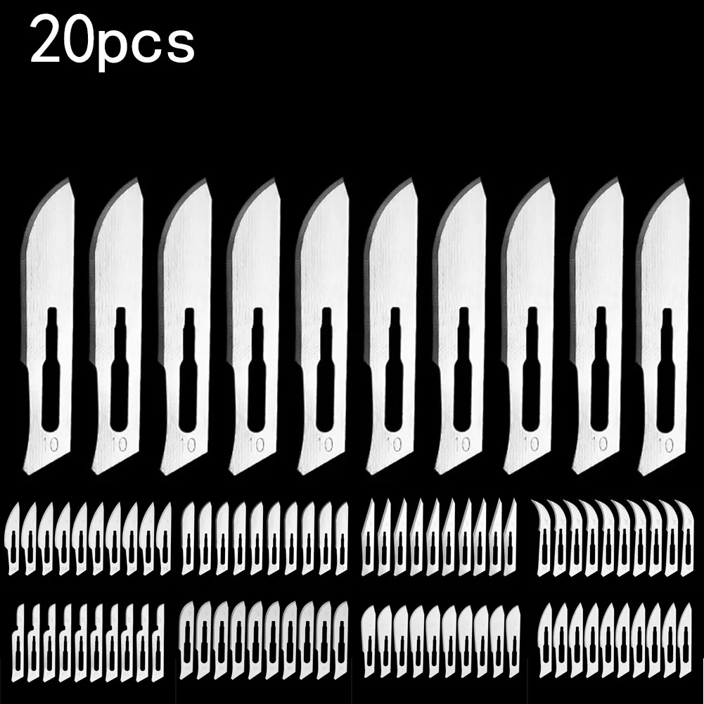 20 Pcs Stainless Steel Engraving Wood Carving Tool Blades Carpenter Engraving Tool Accessories Sharp High Hardness SK 5 Metal
20 Pcs Stainless Steel Engraving Wood Carving Tool Blades Carpenter Engraving Tool Accessories Sharp High Hardness SK 5 Metal