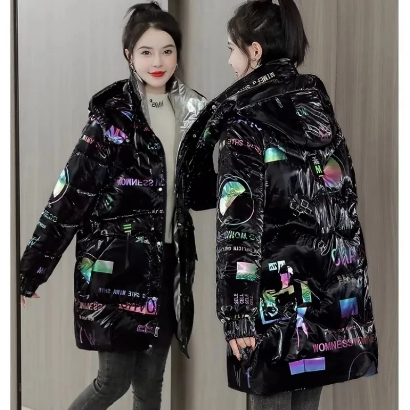 Women's Winter Jacket Glossy Padded Jacket Hooded Thick Warm Long Parka Clothes Overcoat Female Women Casual Outerwear Coat Tops
Women's Winter Jacket Glossy Padded Jacket Hooded Thick Warm Long Parka Clothes Overcoat Female Women Casual Outerwear Coat Tops
