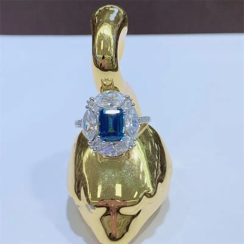 Fine Jewelry Woman Topaz Ring With Natural Blue Topaz Gemstone 6*8mm Silver Vintage Topaz Ring Wedding Ring Jewelry For Dating
Fine Jewelry Woman Topaz Ring With Natural Blue Topaz Gemstone 6*8mm Silver Vintage Topaz Ring Wedding Ring Jewelry For Dating