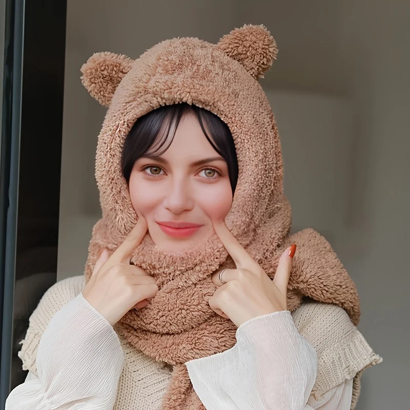 Harajuku 3 In 1Plush Teddy Bear Ear Cute Hat Gloves Scarf Sets Winter Outdoor Thermal Set Ladies Clothing Accessories
Harajuku 3 In 1Plush Teddy Bear Ear Cute Hat Gloves Scarf Sets Winter Outdoor Thermal Set Ladies Clothing Accessories