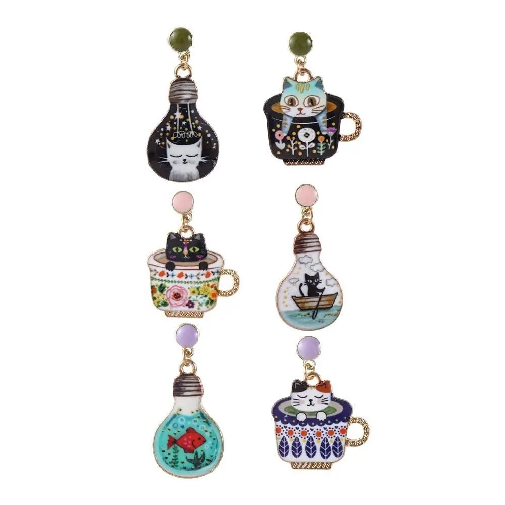Индивидуальные милые эмалированные серьги-гвоздики из сплава, лампочка, кошка, чашка, кошка, серьги
Индивидуальные милые эмалированные серьги-гвоздики из сплава, лампочка, кошка, чашка, кошка, серьги