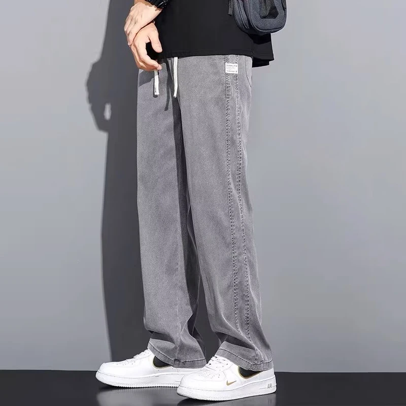 Thin Loose Men Jeans Straight Pants Y2K Pants Men Streetwear Lyocell Fabric Plus Size M-5XL Summer Soft Pants
Thin Loose Men Jeans Straight Pants Y2K Pants Men Streetwear Lyocell Fabric Plus Size M-5XL Summer Soft Pants