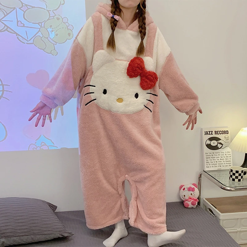 Плюшевая Пижама Hellokitty, аниме Sanrio, милая мультяшная зимняя женская теплая Свободная Повседневная Удобная Домашняя одежда с капюшоном
Плюшевая Пижама Hellokitty, аниме Sanrio, милая мультяшная зимняя женская теплая Свободная Повседневная Удобная Домашняя одежда с капюшоном