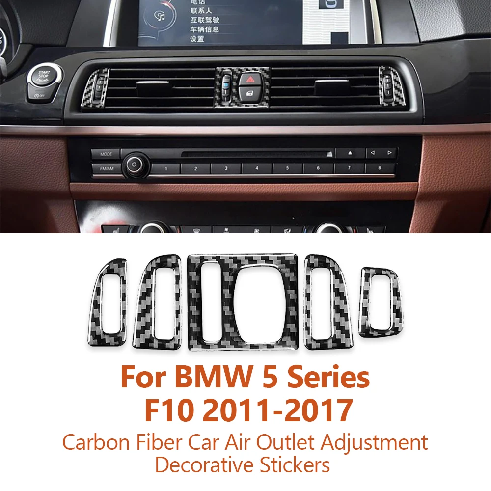 For BMW 5 Series F10 528 525li 2011-2017 Carbon Fiber Car Central Control Air Outlet Adjustment Decorative Stickers Accessories
For BMW 5 Series F10 528 525li 2011-2017 Carbon Fiber Car Central Control Air Outlet Adjustment Decorative Stickers Accessories