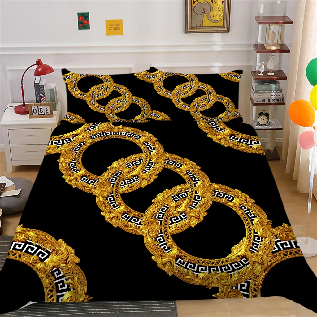 Luxury Black Gold Geometric Durex 3Pcs Queen King Full Size Duvet Cover Bedding Linen Set Bedspread For a Child 200x200 240x220
Luxury Black Gold Geometric Durex 3Pcs Queen King Full Size Duvet Cover Bedding Linen Set Bedspread For a Child 200x200 240x220