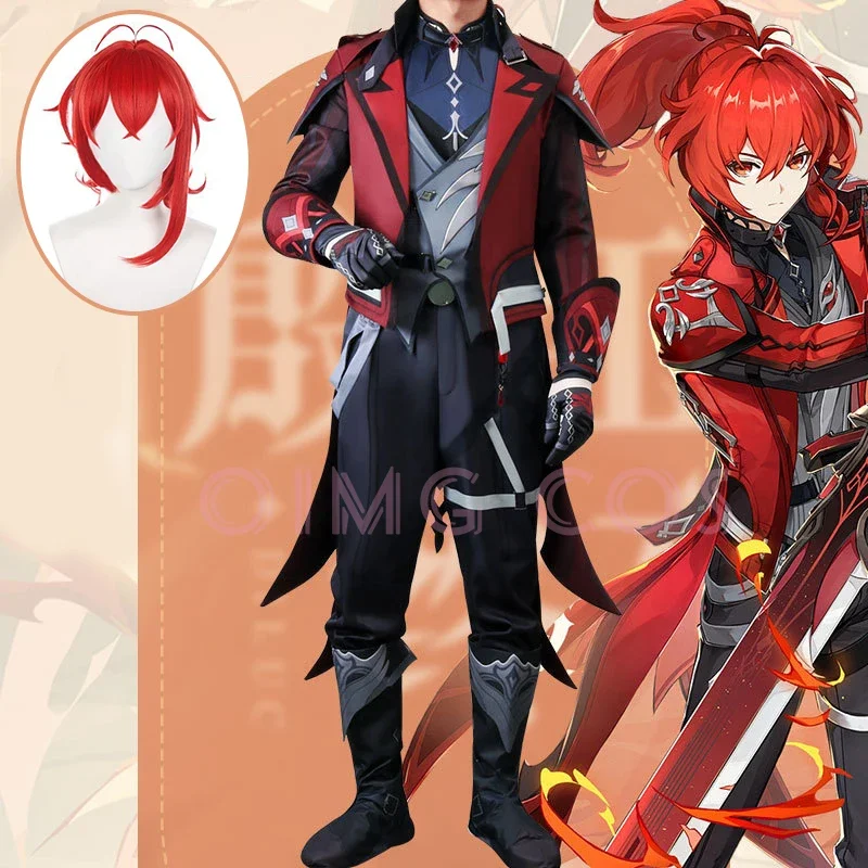 Genshin Impact Diluc Cosplay Costume Uniform Wig Anime Halloween Costumes Game Red Dead of Night Skin New Skin
Genshin Impact Diluc Cosplay Costume Uniform Wig Anime Halloween Costumes Game Red Dead of Night Skin New Skin