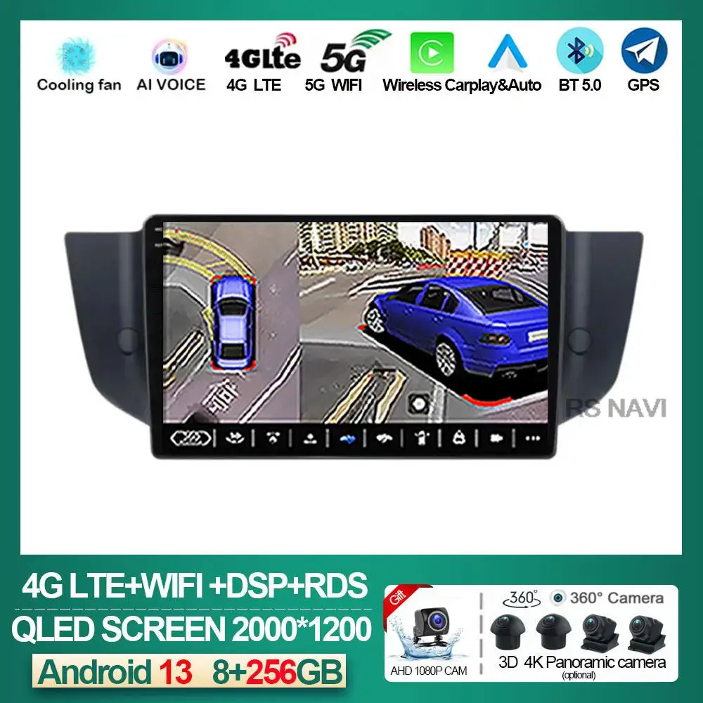 

Автомагнитола для Rover Mg 6 Roewe 550 2009 - 2016 QLED Android 13, мультимедийный проигрыватель с GPS-навигацией, стерео устройство Carplay, авто, без DVD