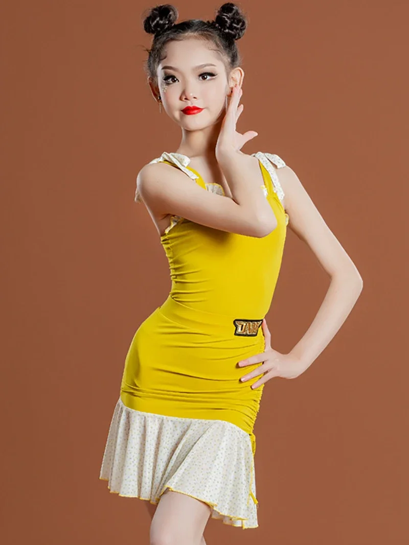 Kids Girls Latin Dance Clothes Yellow Tops Skirt Rumba Tango Cha Cha Ballroom Stage Performance Costume Practice Dancewear
Kids Girls Latin Dance Clothes Yellow Tops Skirt Rumba Tango Cha Cha Ballroom Stage Performance Costume Practice Dancewear