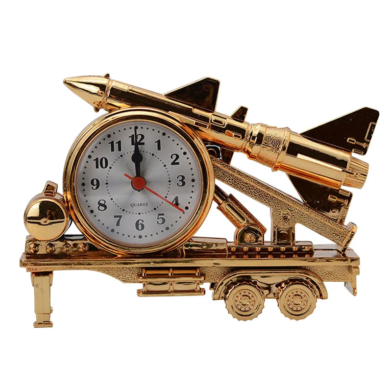 

Creative rocket alarm clock cool model student gift bedside clock study bedroom decoration