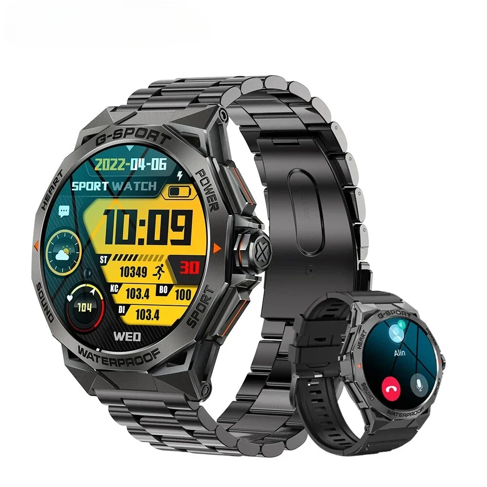 

2024 Smart Watch Men HD Bluetooth Call Sports Fitness IP68 Waterproof Steel New Smartwatch Health Management Heart Rate Tracker