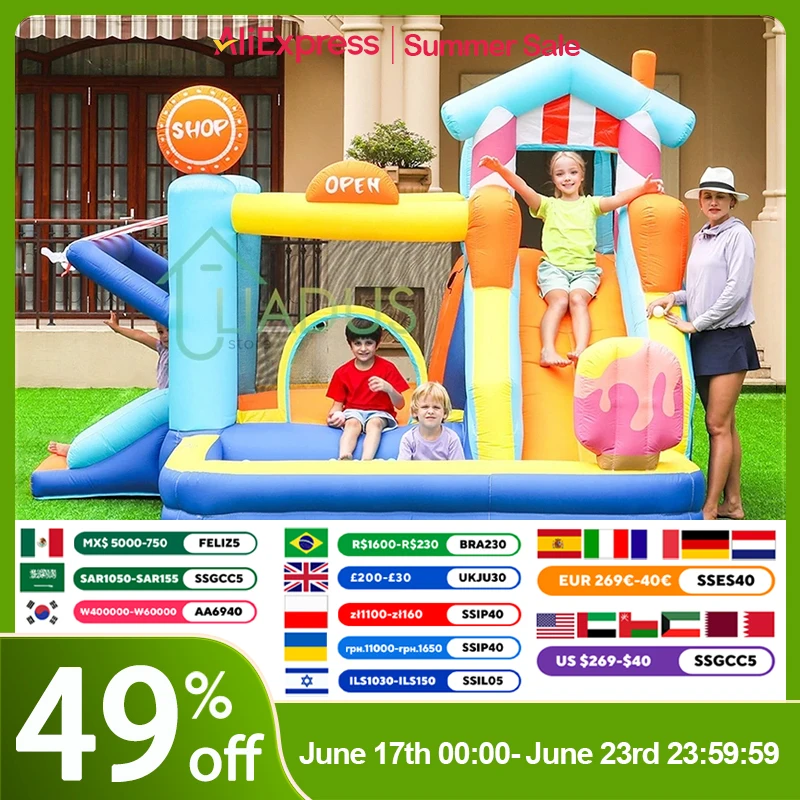 Inflatable Trampline Bouncy Castle Jumping House With Blower Inflatable Bouncer Castle Kids Courtyard Inflatable Game Play House
Inflatable Trampline Bouncy Castle Jumping House With Blower Inflatable Bouncer Castle Kids Courtyard Inflatable Game Play House
