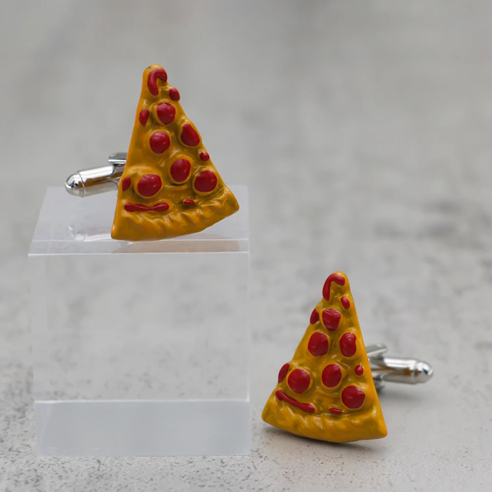 New Arrival Novel Creative Pizza Cuff Links Yellow Color Quality Brass Material Novelty Food Design Jewelry Gifts
New Arrival Novel Creative Pizza Cuff Links Yellow Color Quality Brass Material Novelty Food Design Jewelry Gifts
