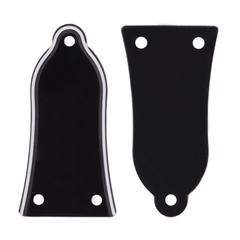

1pc Black Truss Rod Cover Plate Compact Design 3-Hole Type 3-Ply PVC Construction Lightweight Electric Guitar Accessories