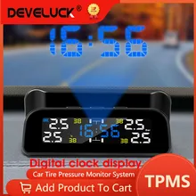 Develuck TPMS Car Tire Pressure Monitor System Automatic Clock Control Solar Power Adjustable LCD screen Display Wireless 4 tire Develuck TPMS Car Tire Pressure Monitor System Automatic Clock Control Solar Power Adjustable LCD screen Display Wireless 4 tire