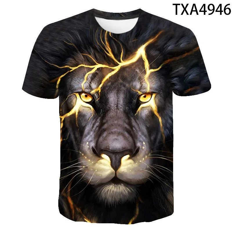 

Новинка 2020, футболка с 3D изображением Льва для мужчин и женщин, Детская футболка, Летние повседневные топы, крутые футболки с коротким рукавом для мальчиков и девочек с принтом
