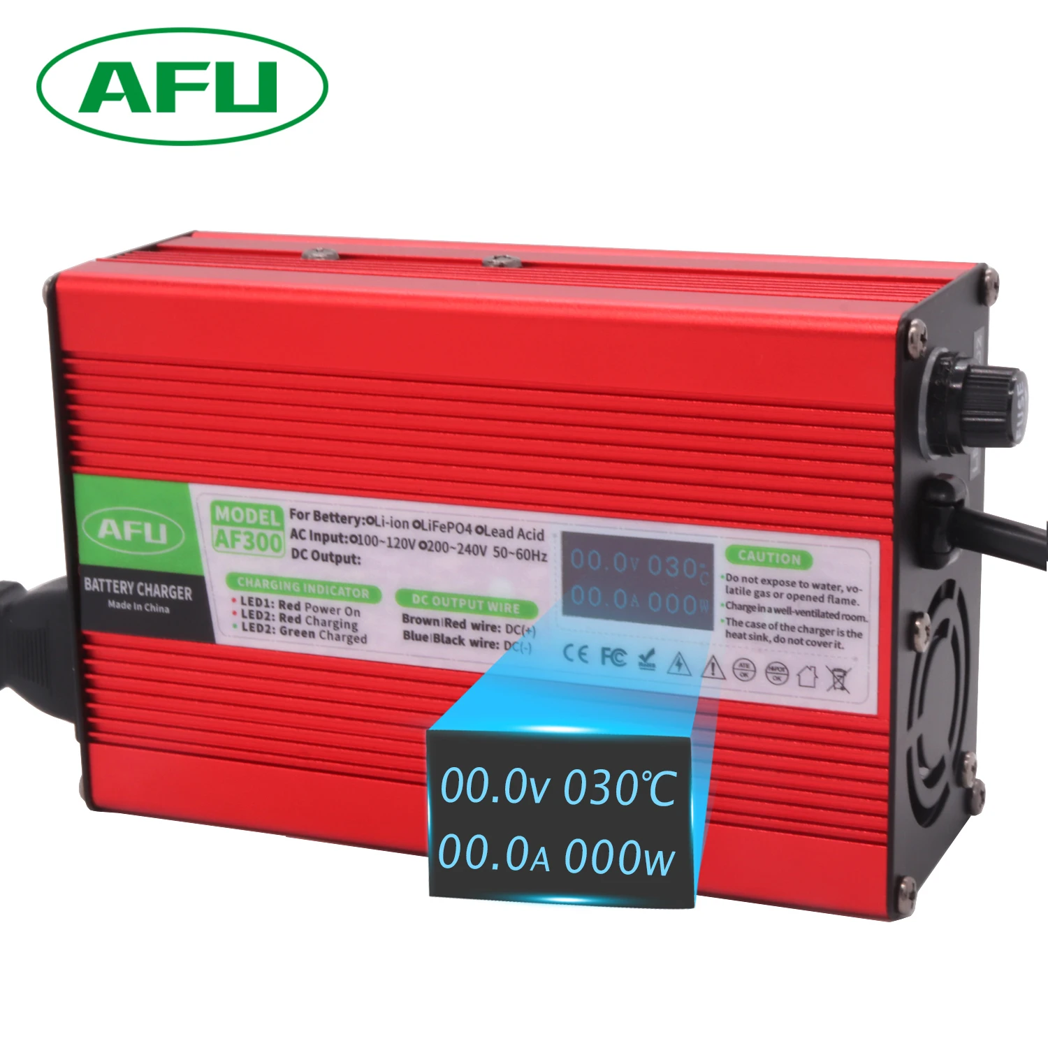 

29.4V 6A Li-ion Battery Smart Charger Used For 7S 25.9V Li-ion Battery Fast Charger With Fan OLED Display