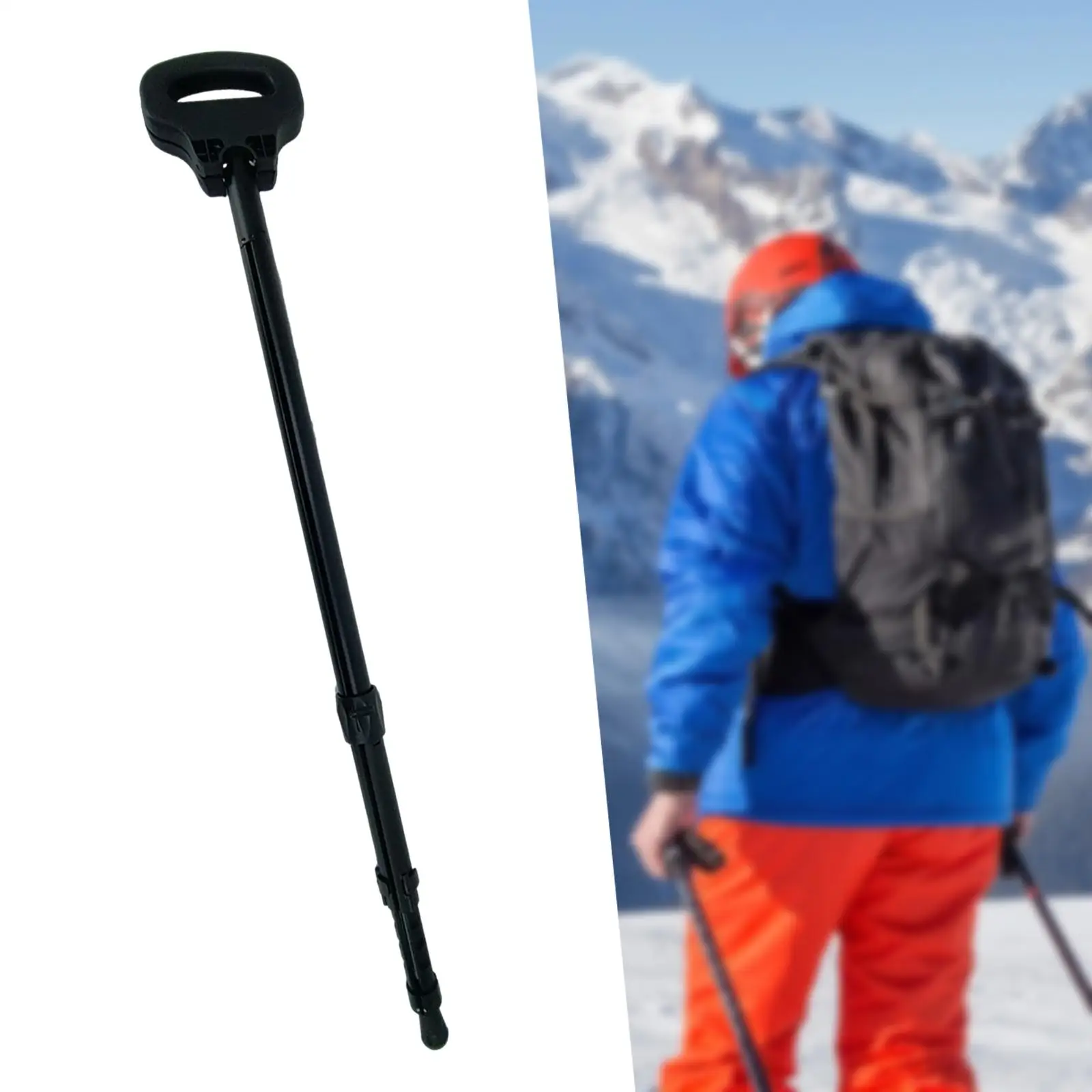 

Trekking Poles Anti Skid Telescopic Stool Elderly Cane Seat Lightweight Folding Cane for Travel Hiking Climbing Mountaineering