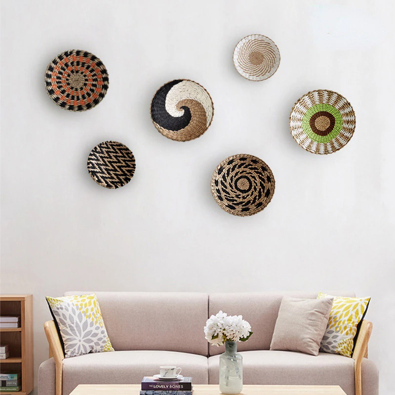Nordic Straw Weaving Wall Decoration Hanging Plate Colorful Cattail Hanging Basket Natural Plant Grass Ornament Hotel Home Decor
Nordic Straw Weaving Wall Decoration Hanging Plate Colorful Cattail Hanging Basket Natural Plant Grass Ornament Hotel Home Decor