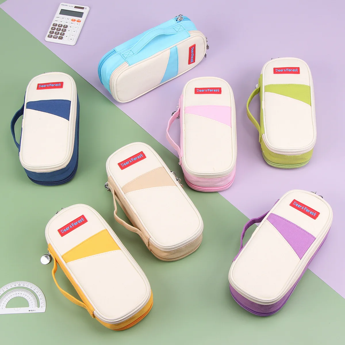 CHEN LIN Canvas Large Capacity Pencil Case Portable Student Pen Bag Cute Girl Stationery Pen Box Pouch Case School Supplies
CHEN LIN Canvas Large Capacity Pencil Case Portable Student Pen Bag Cute Girl Stationery Pen Box Pouch Case School Supplies